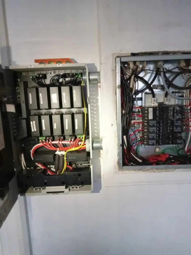 Electrical panel upgrade completed for Security Camera Wiring in Rindge